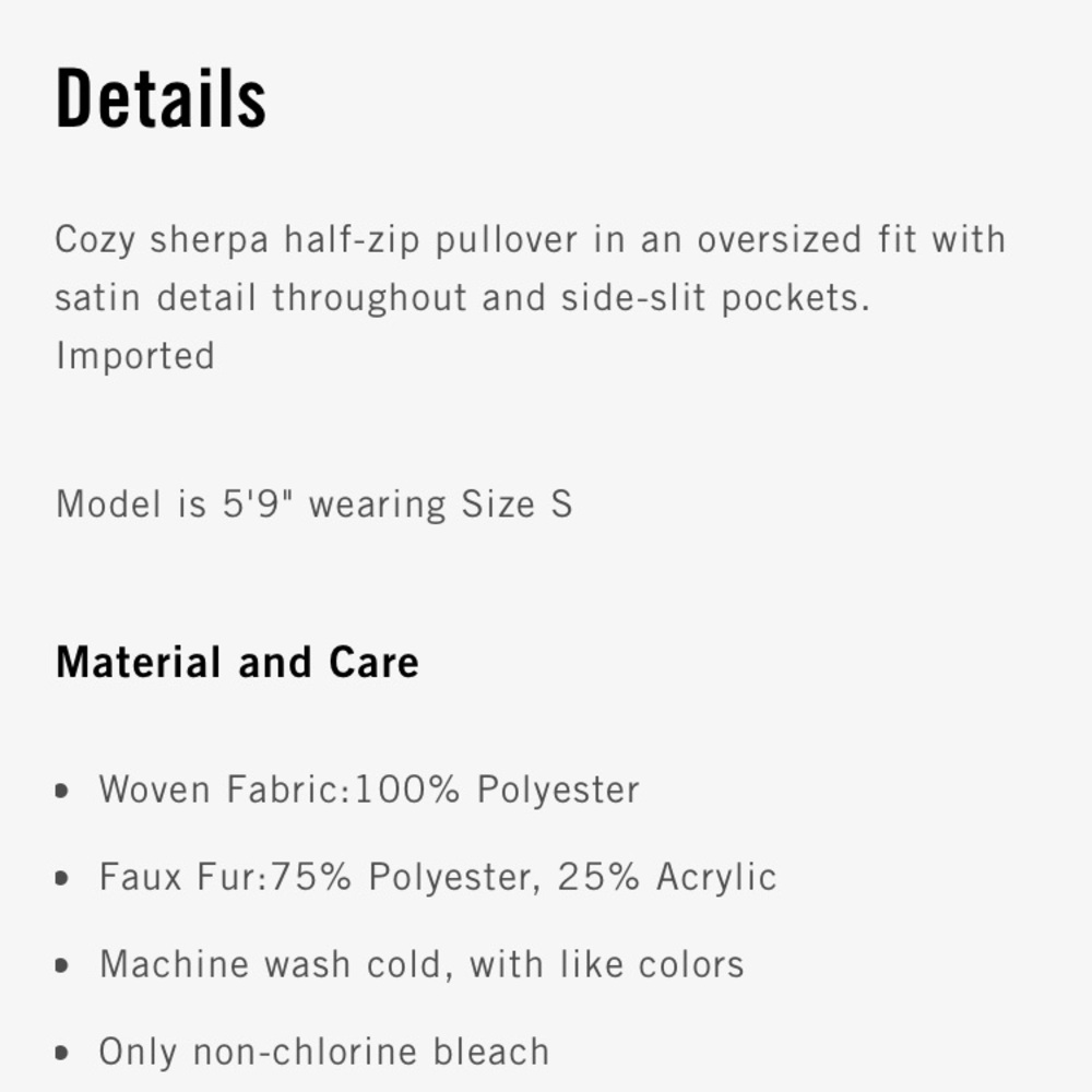 Abercrombie Sherpa Sweater - Picture 7 of 8